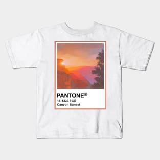 Pantone Swatch Canyon Sunset Kids T-Shirt